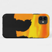 Coques Case-Mate iPhone Coucher de soleil avec chat (Dos (Horizontal))