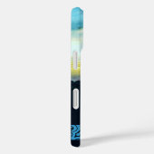 Coques Case-Mate iPhone Coucher de soleil bleu (Verso / Droite)