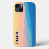 Coques Case-Mate iPhone Coucher de soleil cyan et Saumon (Verso)