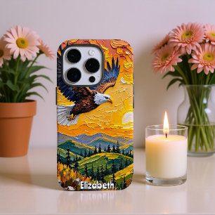Coques iPhone 16 Pro Coucher de soleil d'aigle sur les collines