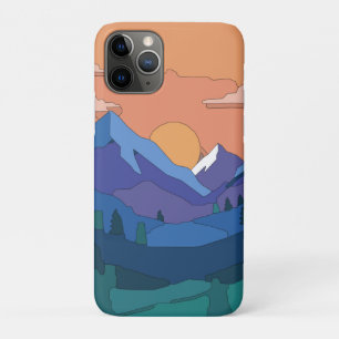 Case-Mate iPhone Case Coucher de soleil de montagne géométrique