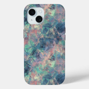 Coque Pour iPhone 15 Coucher de soleil dégraissé Texture bleue