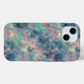 Coques Case-Mate iPhone Coucher de soleil dégraissé Texture bleue (Verso (horizontal))