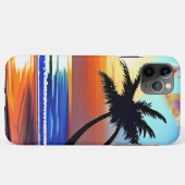 Coques Case-Mate iPhone Coucher de soleil et palmiers Silhouettes Vagues o (Dos (Horizontal))
