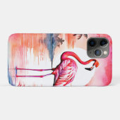 Coques Case-Mate iPhone Coucher de soleil Flamant rose rose (Dos (Horizontal))