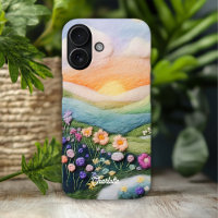Coucher de soleil floral moderne tendance Nom pers
