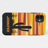 Coques Case-Mate iPhone Coucher de soleil géométrique dans le désert (Dos (Horizontal))