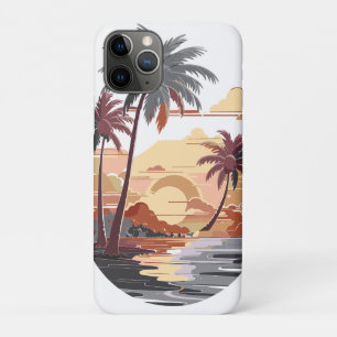 Case-Mate iPhone Case Coucher de soleil hawaïen avec palmier.