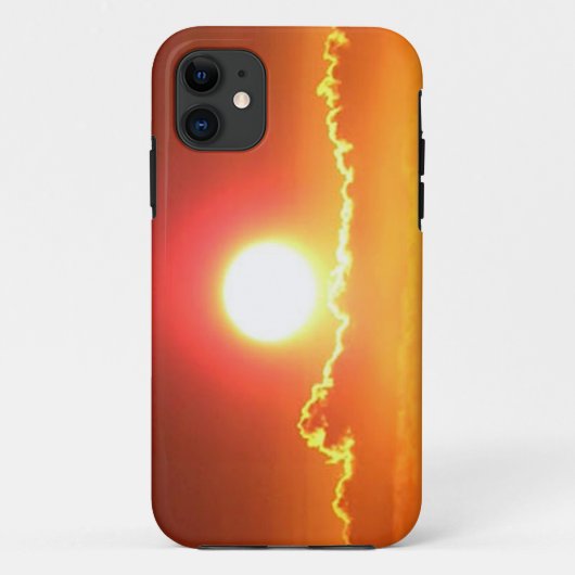 Coques Case-Mate iPhone Coucher de soleil rayonnant rouge et doré hawaïen (Dos)