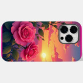 Coques Case-Mate iPhone Coucher de soleil rose (Verso (horizontal))