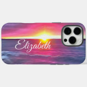 Coques Case-Mate iPhone Coucher de soleil rose Malecon 0911 (Verso (horizontal))