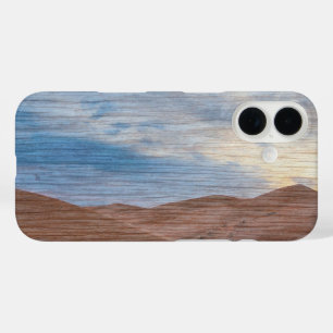 Coques iPhone 16 Coucher de soleil sur dunes de sable sur photo gra