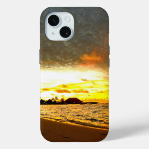 Coque Pour iPhone 15 Coucher de soleil sur les Maldives