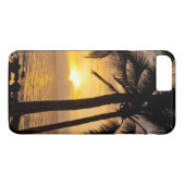 Coques Case-Mate iPhone Coucher de soleil sur les palmiers (Dos (Horizontal))