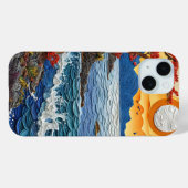 Coques Case-Mate iPhone Coucher de soleil sur les vagues de l'océan (Verso (horizontal))