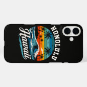 Coques Case-Mate iPhone Coucher de soleil surf Honolulu Hawaï (Verso (horizontal))