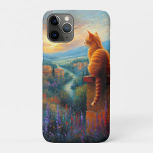 Case-Mate iPhone Case Coucher de soleil toscan avec un chat roux
