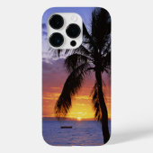 Coques Case-Mate iPhone Coucher de soleil tropical avec palmier, (Verso)