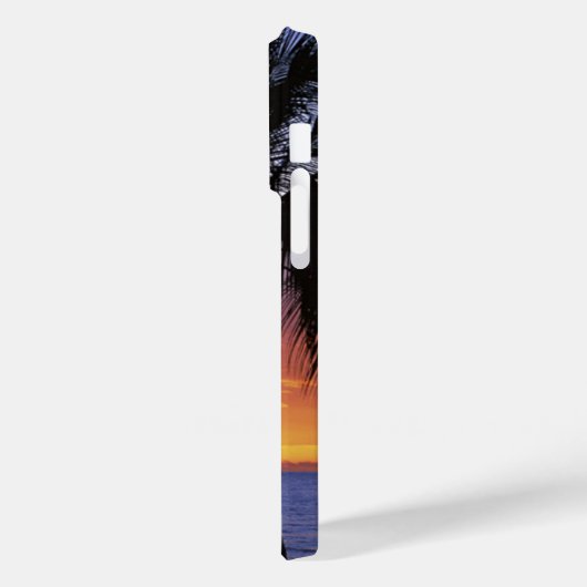 Coques Case-Mate iPhone Coucher de soleil tropical avec palmier, (Verso / Gauche)