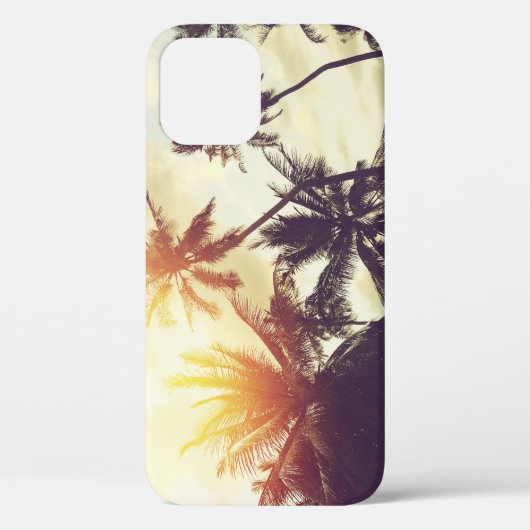 Coques Case-Mate iPhone Coucher de soleil tropical : Palm Silhouette Vinta (Verso)