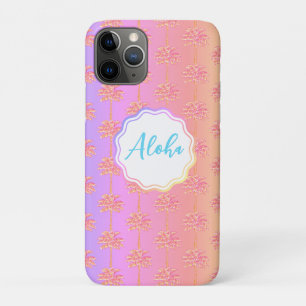 Case-Mate iPhone Case Coucher de soleil tropical rose Aloha Palm Tree