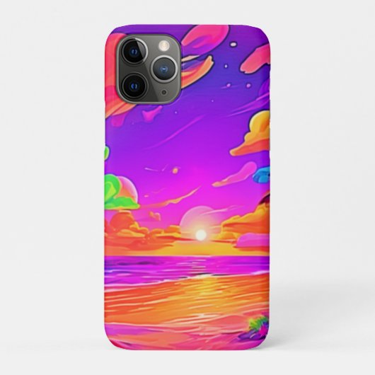 Coques Case-Mate iPhone Coucher de soleil tropical vif (Dos)