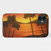 Coques Case-Mate iPhone Coucher de soleil tropicale des palmiers (Dos (Horizontal))