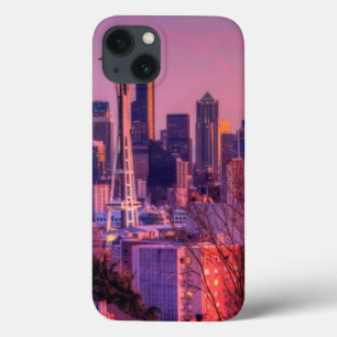 Case-Mate iPhone Case Coucher du soleil derrière l'horizon de Seattle du