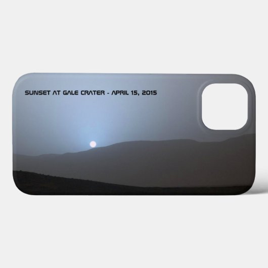 Coques Case-Mate iPhone Coucher du soleil martien bleu (Verso (horizontal))