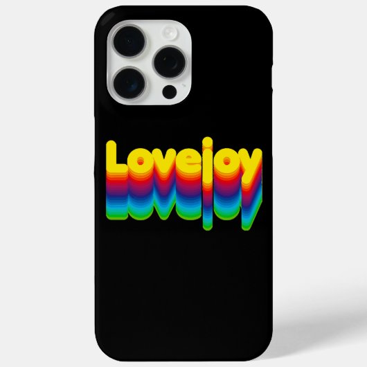Coques Case-Mate iPhone Couches arc-en-ciel Lovejoy Nom Étiquette (Verso)