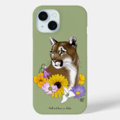 Coques Case-Mate iPhone Cougar Mountain Lion Puma Fleurs (Verso)