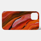 Coques Case-Mate iPhone Coulée de lave dans différentes nuances de rouge (Verso (horizontal))