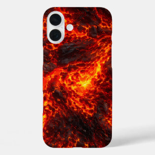 Coques iPhone 16 Plus Coulée de lave en fusion Abstrait volcanique