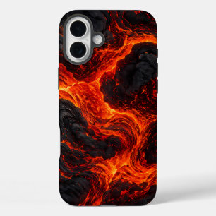 Coques iPhone 16 Plus Coulée de lave en fusion motif abstrait
