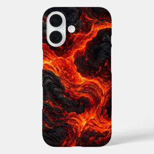 Coques iPhone 16 Coulée de lave en fusion Motif abstrait