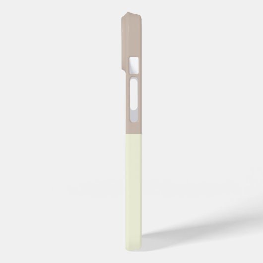 Coques Case-Mate iPhone Couleur Beige Tendance Monogramme vertical Minimal (Verso / Gauche)