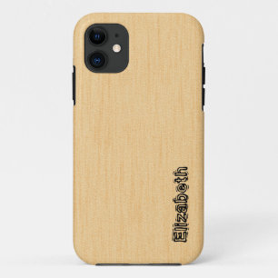 Coques Pour iPhone Couleur crème Arrière - plan de grain de bois