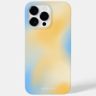 Coque Pour Pour iPhone 14 Pro Max Couleur de dégradé minimaliste Jaune