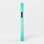 Coques Case-Mate iPhone Couleur de dégradé vert simple moderne (Dos/Droite)