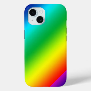 Coque Pour iPhone 15 Couleur de teinture de l'arc-en-ciel du spectre mo