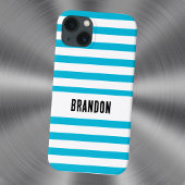 Coques Case-Mate iPhone Couleur de tendance - Vivid Cyan strié