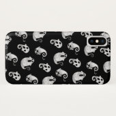 Coques Case-Mate iPhone Couleur d'eau noire et blanche Fantômes Halloween (Dos (Horizontal))
