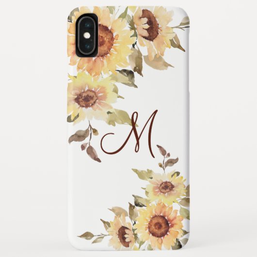 Coques Case-Mate iPhone Couleur douce des tournesols et verdure (Dos)