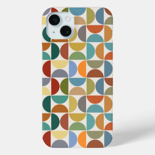 Coque iPhone 15 Mini Couleur du Motif des cycles MCM sur la crème