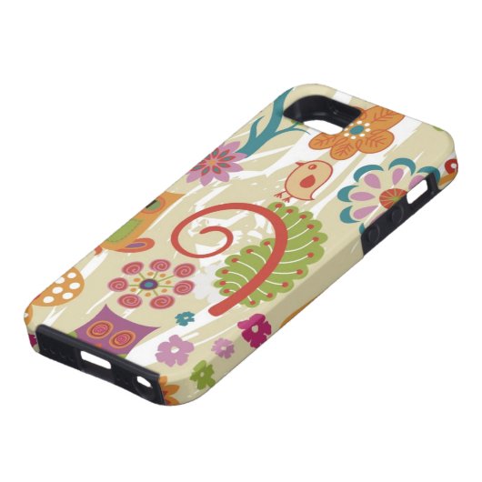 Coques Case-Mate iPhone Couleur florale et hibou (Bas)