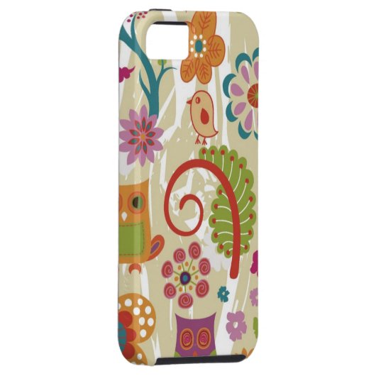 Coques Case-Mate iPhone Couleur florale et hibou (Dos/Droit)