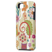 Coques Case-Mate iPhone Couleur florale et hibou (Dos gauche)