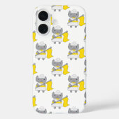Coques Case-Mate iPhone Couleur Garde Gris Chat Jaune et Blanc (Verso)