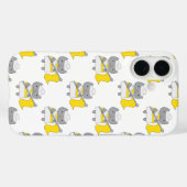 Coques Case-Mate iPhone Couleur Garde Gris Chat Jaune et Blanc (Verso (horizontal))