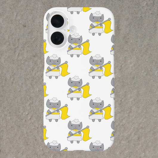 Coques Case-Mate iPhone Couleur Garde Gris Chat Jaune et Blanc